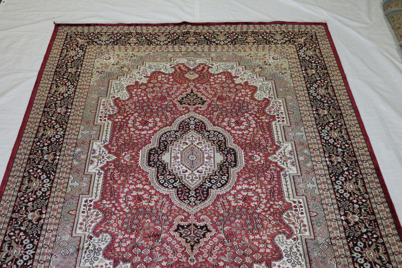 8x10 Hand Knotted Rug, Indian Jammu Kashmir Rug