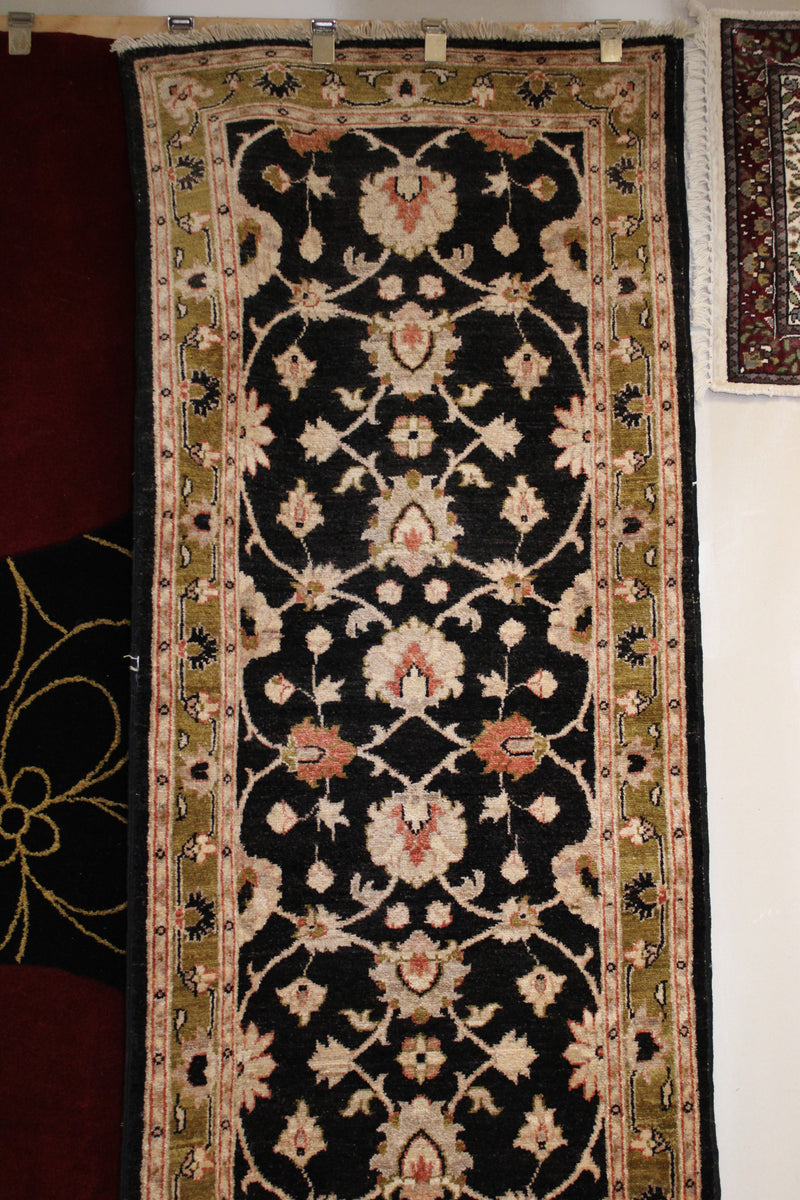 Oushak Runner Rug, Hand Knotted Traditional Runner