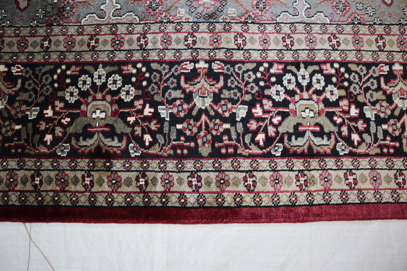 8x10 Hand Knotted Rug, Indian Jammu Kashmir Rug