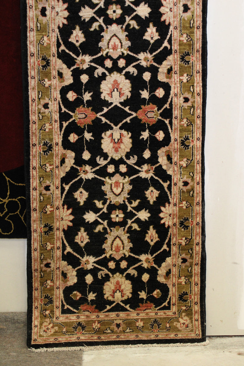 Oushak Runner Rug, Hand Knotted Traditional Runner