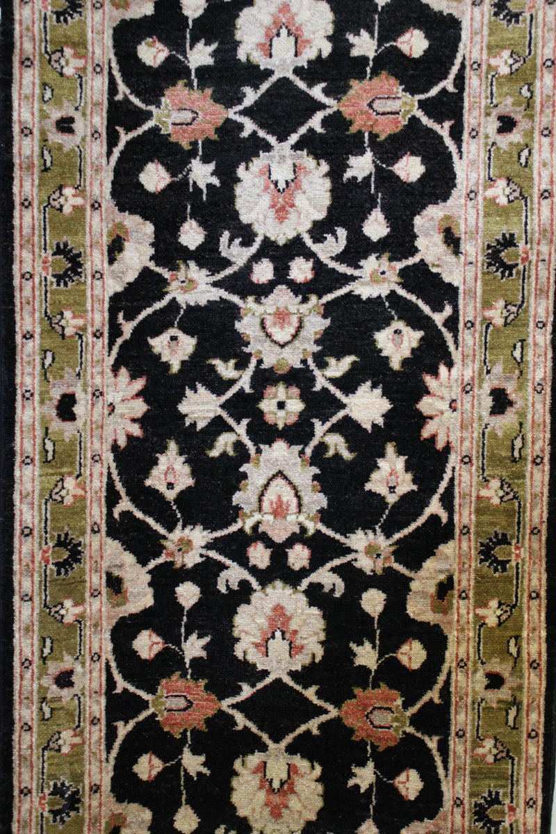 Oushak Runner Rug, Hand Knotted Traditional Runner