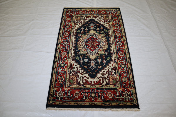 Persian Design Rug 3x5 Area Rug, Indian Serapi Rug