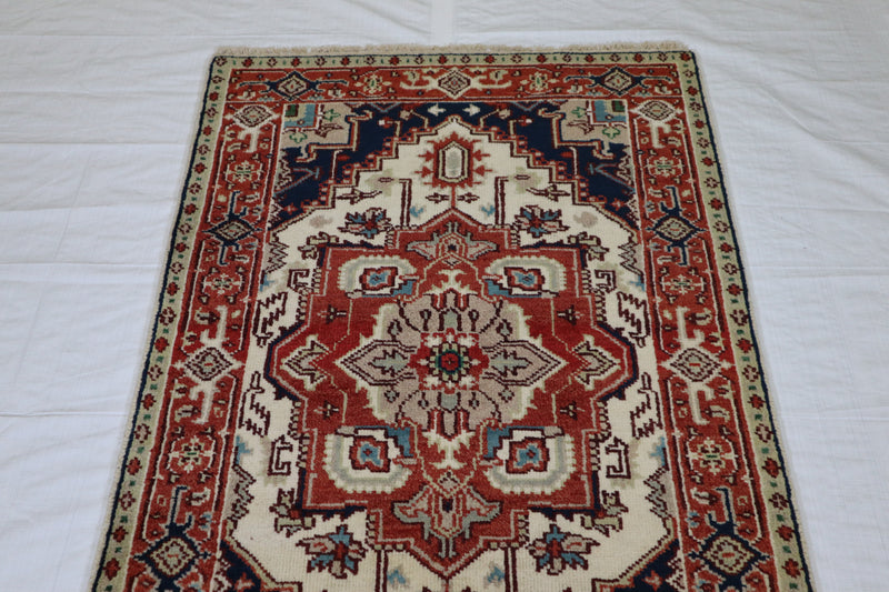 3x5 Traditional Rug, Indian Serapi Rug