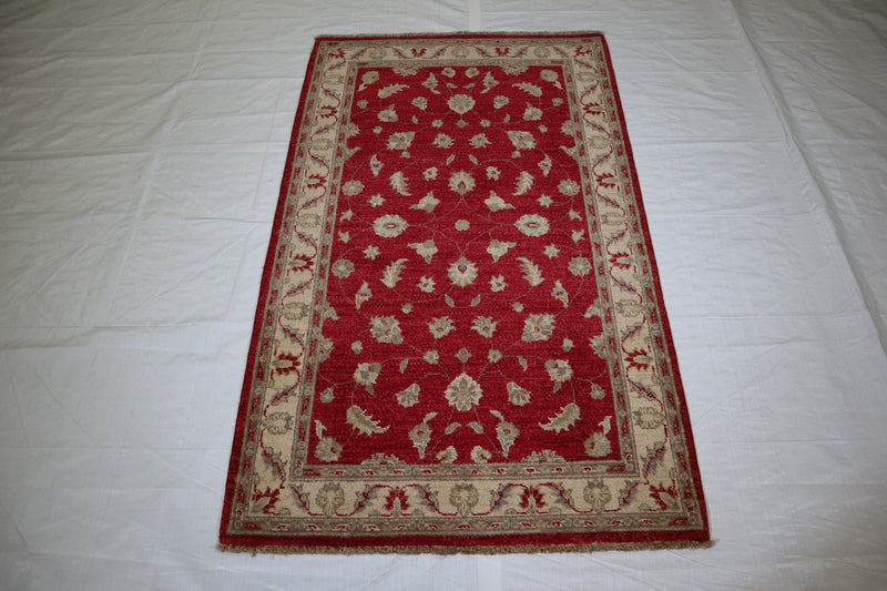 3x5 Afghan Rug, Hand Knotted Wool Rug