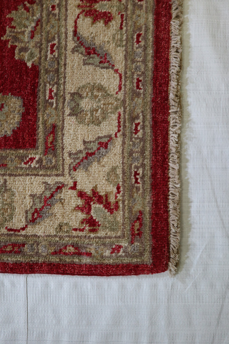 3x5 Afghan Rug, Hand Knotted Wool Rug