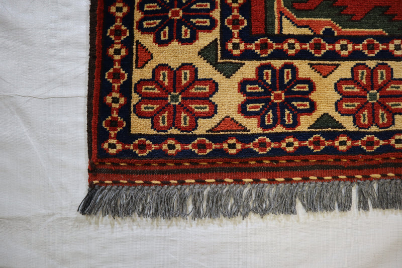 3x5 Afghan Rug, Tribal Area Rug