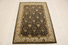 Silk Flower Rug, Persian Design Rug, 6x9 Area Rug