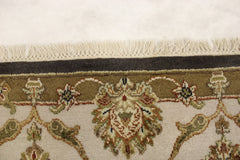 Silk Flower Rug, Persian Design Rug, 6x9 Area Rug