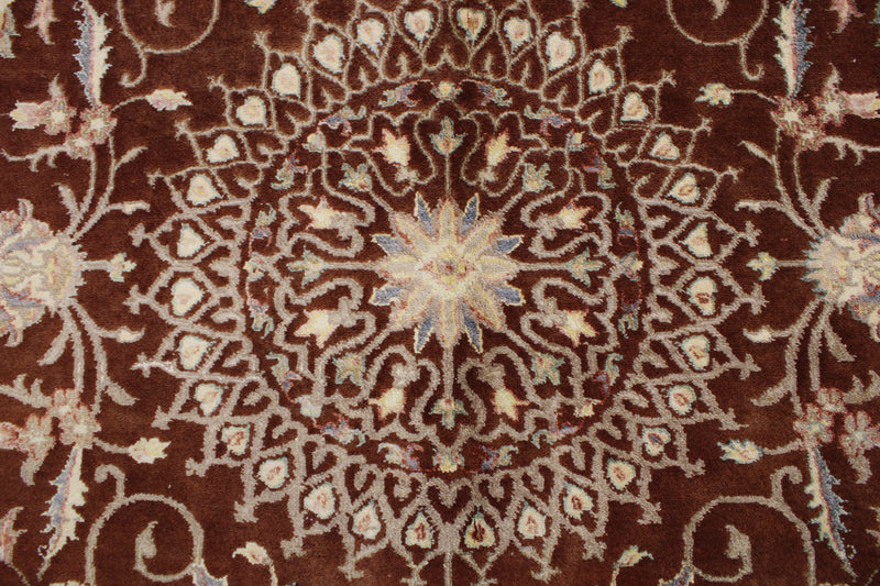 Silk Flower Rug, Oriental Rug, Indian Rug