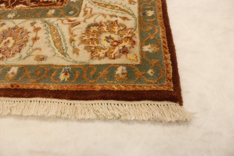 Silk Flower Rug, Oriental Rug, Indian Rug