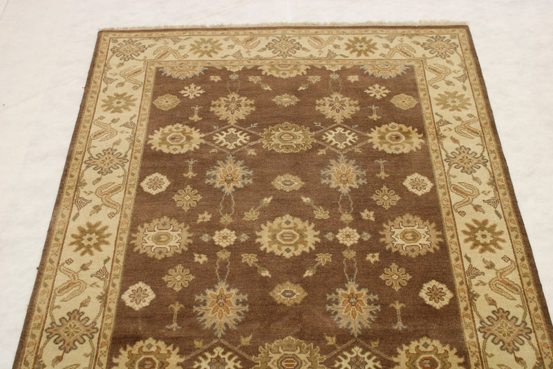 Oushak Twisted Rug, 6x9 Hand Knotted Rug