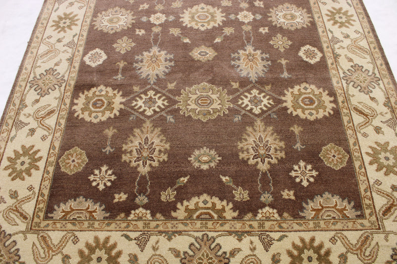 Oushak Twisted Rug, 6x9 Hand Knotted Rug