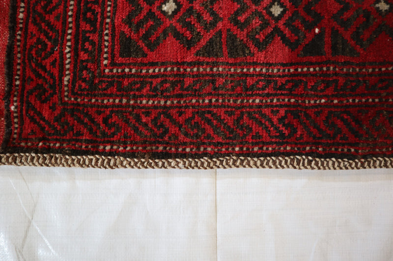 Tribal Afghan Rug, Hand Knotted Rug