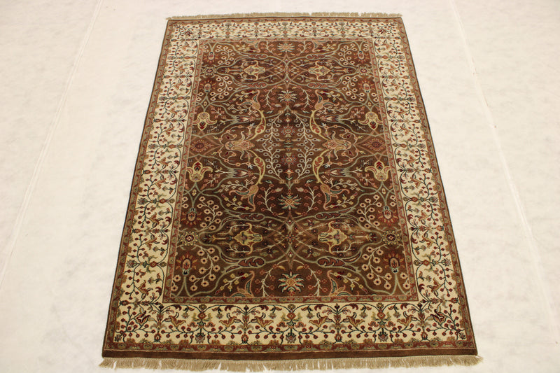 Indian Traditional Rug, Hand Knotted Wool Rug