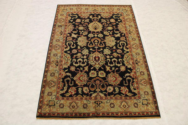 6x9 Indian Rug, Turkish Knot Design Rug