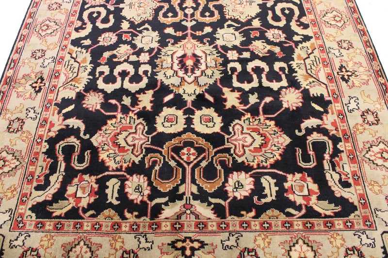 6x9 Indian Rug, Turkish Knot Design Rug