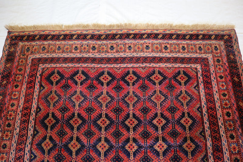 Afghan Rug 4x6, Mushwani Rug, Hand Knotted Rug