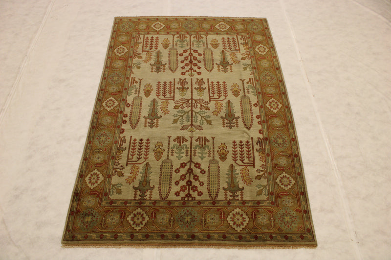 Turkish Knot Rug, 6x9 Hand Knotted Rug, Authentic Rug