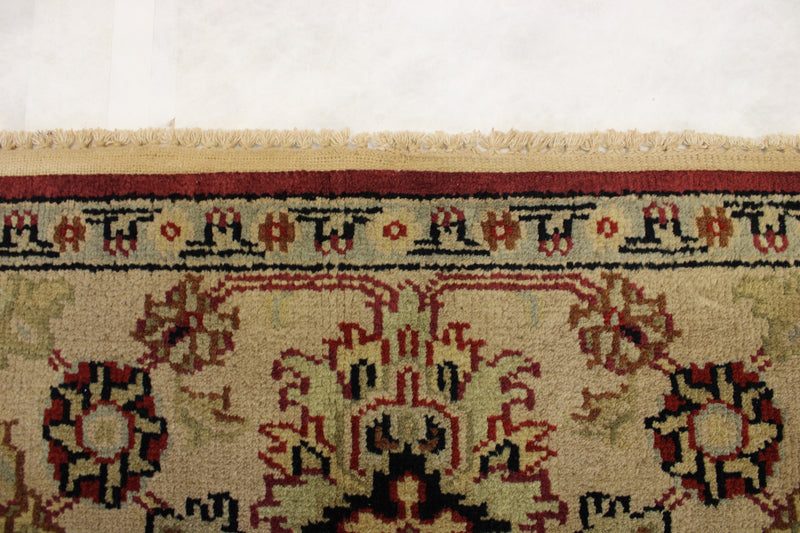 Red Oriental Rug, Turkish Knot Design Rug