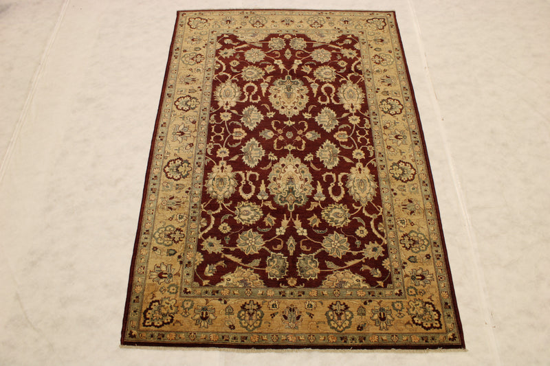 6x9 Afghan Rug, Hand Knotted Oushak Rug