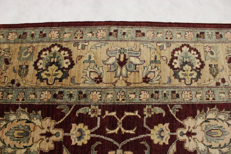 6x9 Afghan Rug, Hand Knotted Oushak Rug