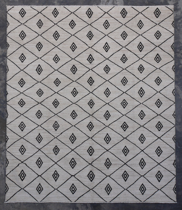 Contemporary Hand Knotted Wool Rug