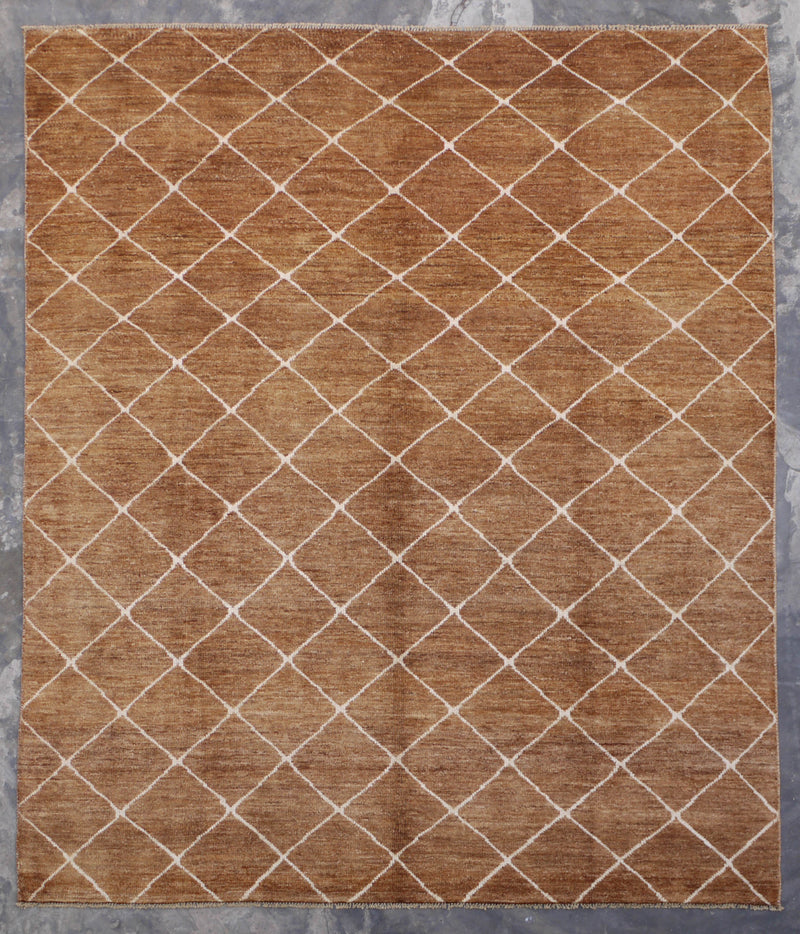 Afghan Contemporary Rug, Hand Knotted Area Rug