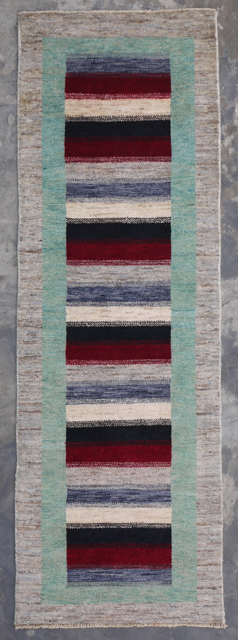 Afghan Runner, Contemporary Runner, Hand Knotted Runner