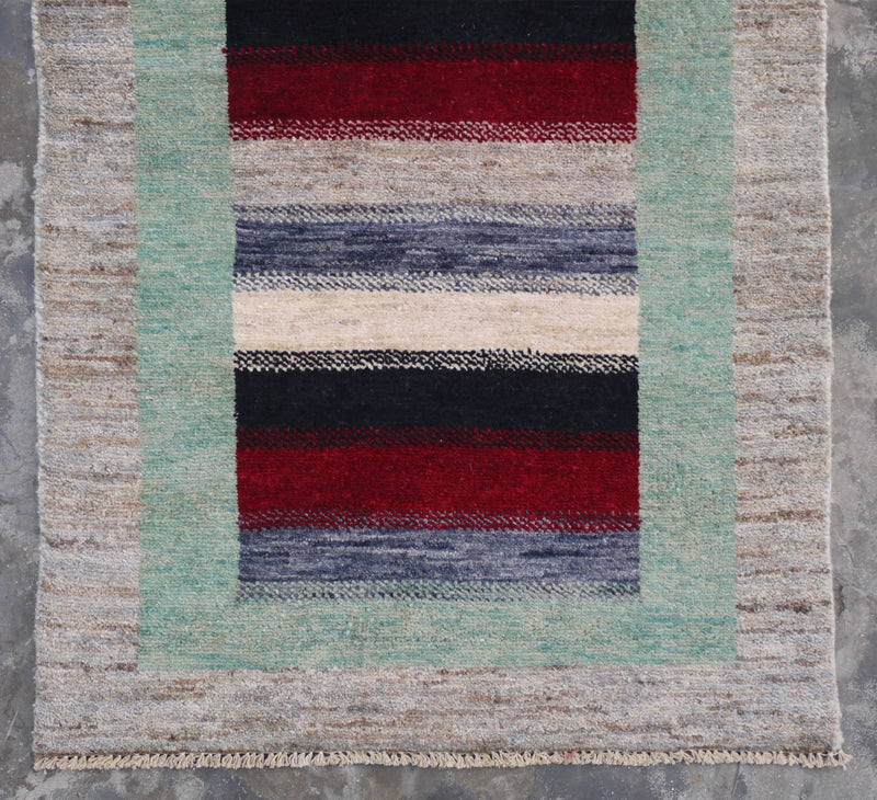 Afghan Runner, Contemporary Runner, Hand Knotted Runner