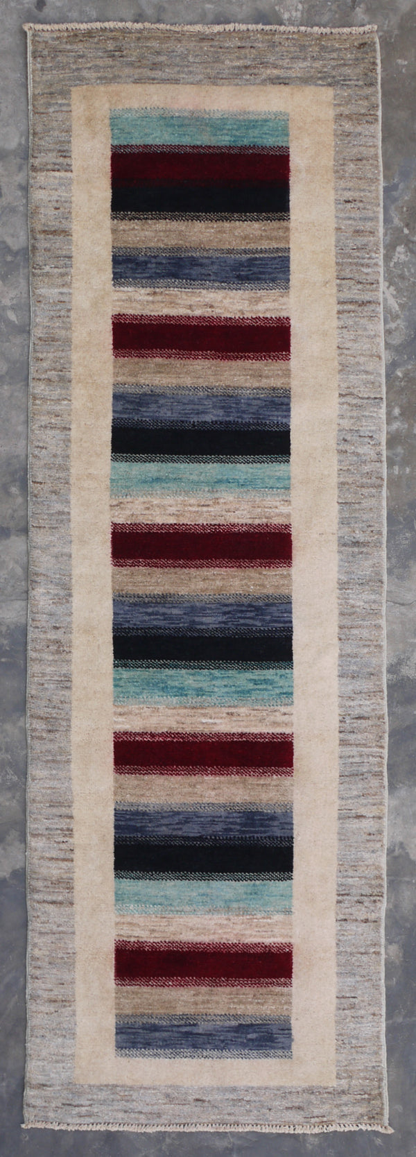 Contemporary Rug, Afghan Runner, Hand Knotted Runner