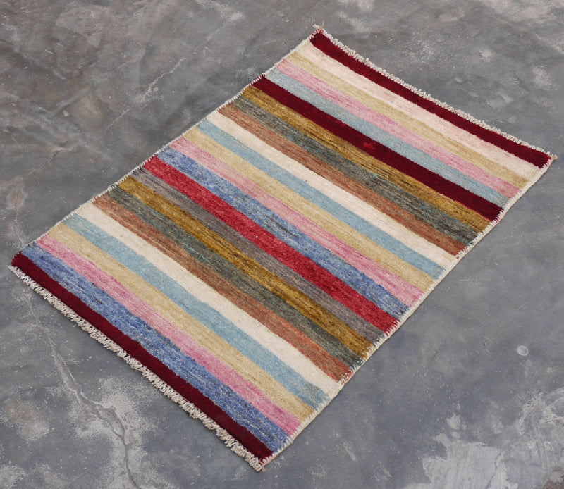 Contemporary Rug, Natural Multi, Afghan Rug