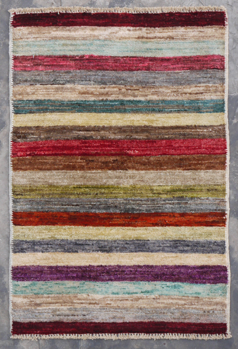 Afghan Rug, Contemporary Rug, Multicolor Rug, 2x3 Rug