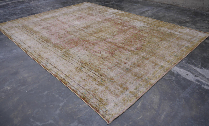 Turkish Vintage Rug, Hand Knotted Area Rug, 10x13 Rug