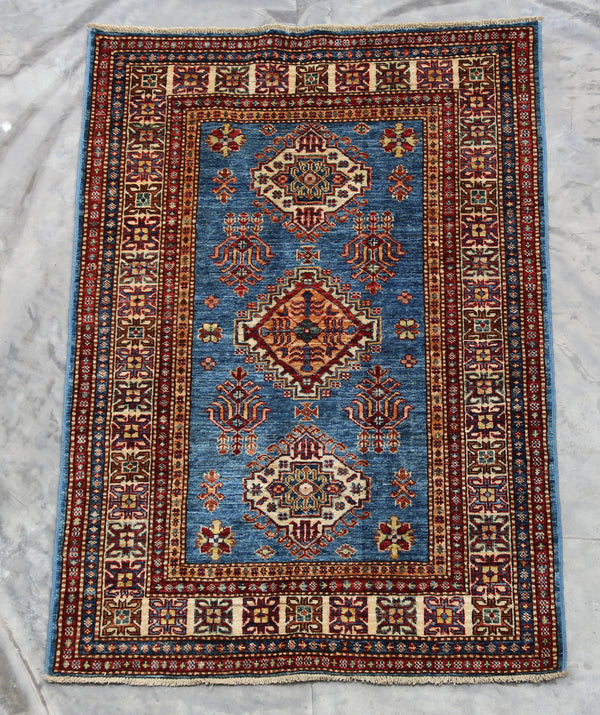 Hand Knotted Afghan Rug, Chobi Rug, Tribal Rug, 3x5 Area Rug