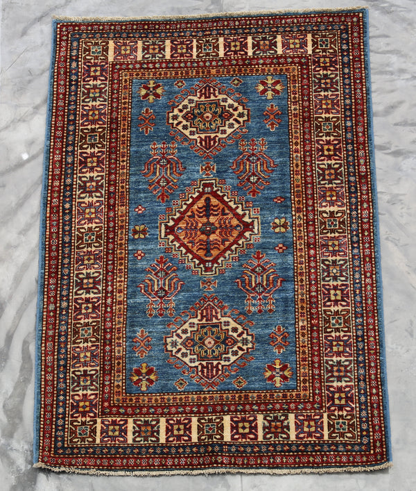 Chobi Rug, Wool Oriental Rug, Hand Knotted, 4x5 Rug