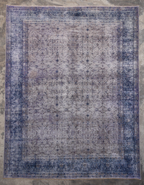 Turkish Vintage, Hand Knotted Rug, 10x13 Area Rug