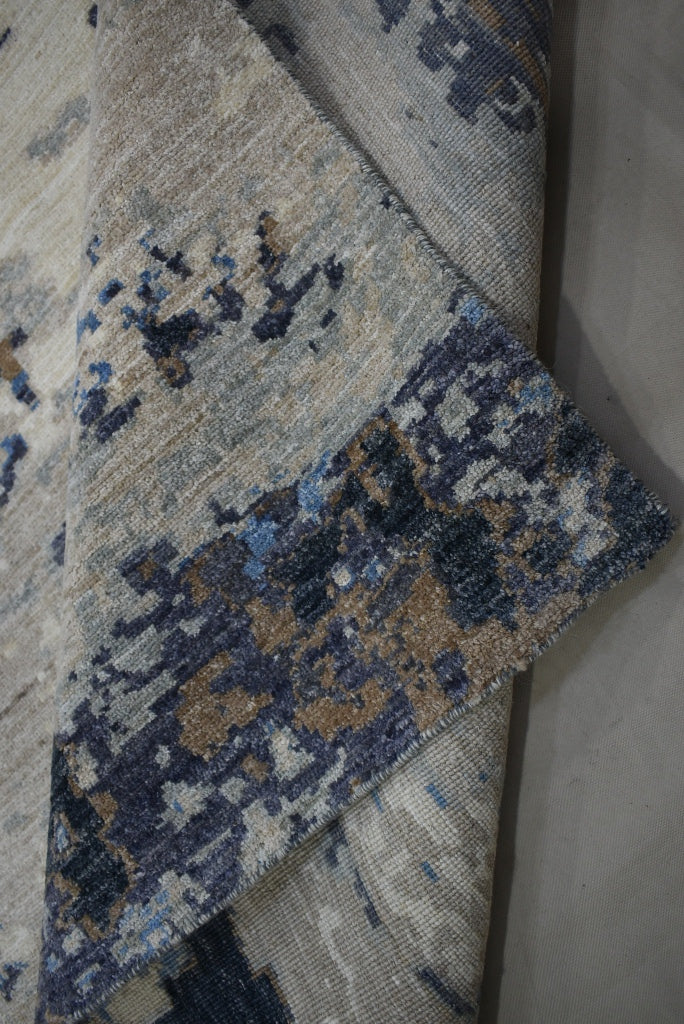 Contemporary Rug, Hand Knotted Rug, Natural Multi 