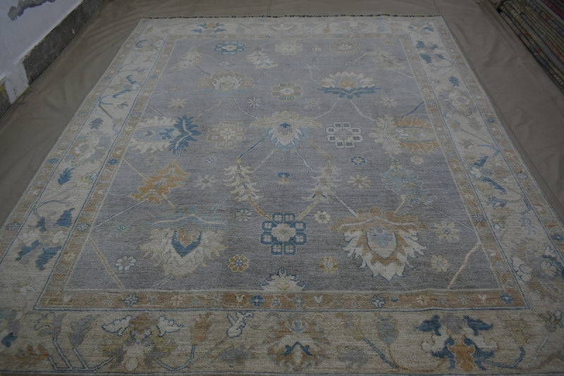 Oushak Rug, Hand Knotted Rug, 8x10 Oriental Rug, Wool Rug