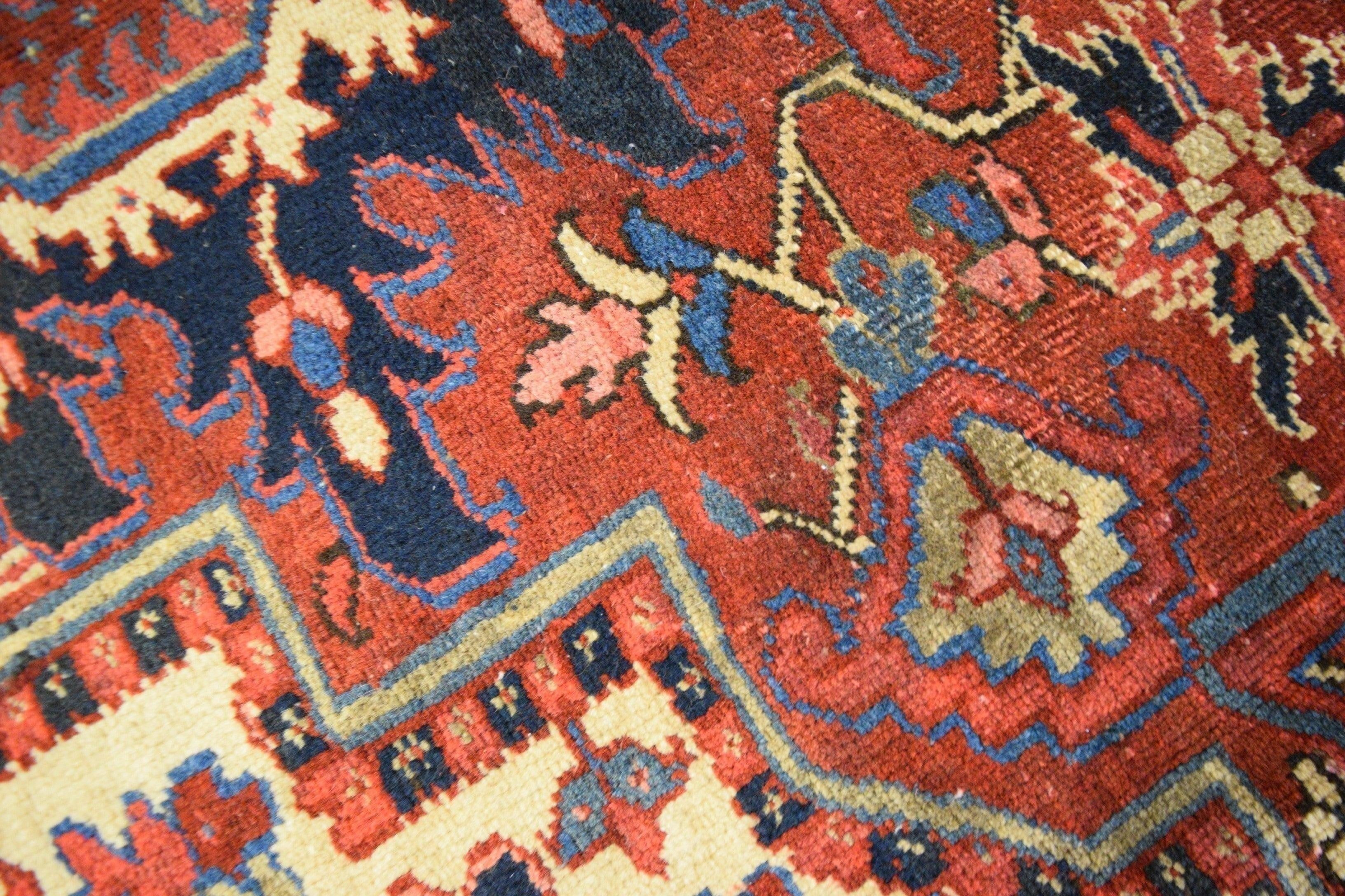 Heriz Rug, Persian Rugs, Colorful Area Rugs, 8x11 Rugs, Living Room Rugs 