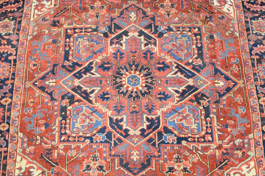 Heriz Rug, Persian Rugs, Colorful Area Rugs, 8x11 Rugs, Living Room Rugs 