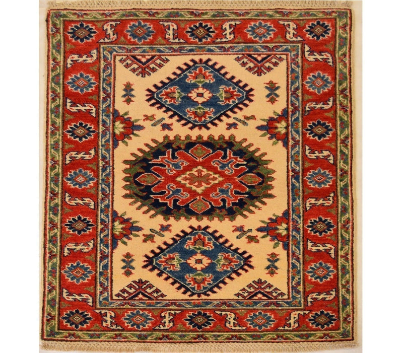 Kazak Rug, Multicolored Rugs, Tribal Rug, Rug 3x4, Afghan Rugs For Sale, What Size Rug For Dining Room