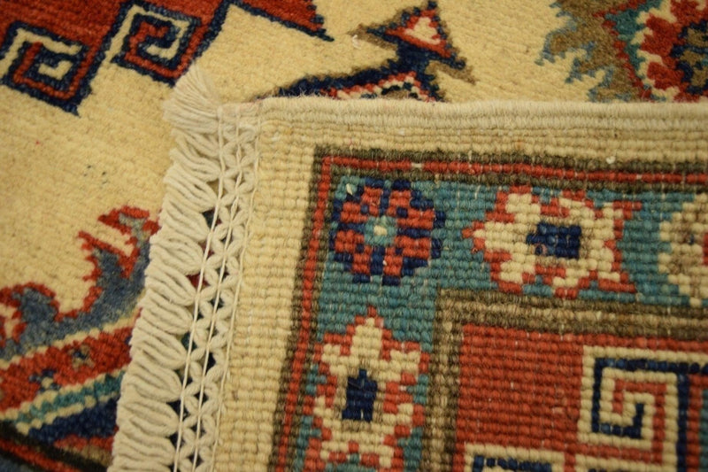 Multi colored area rugs, Kazak Rugs, Tribal Rugs, Living Room Rug Size, Rug In Kitchen