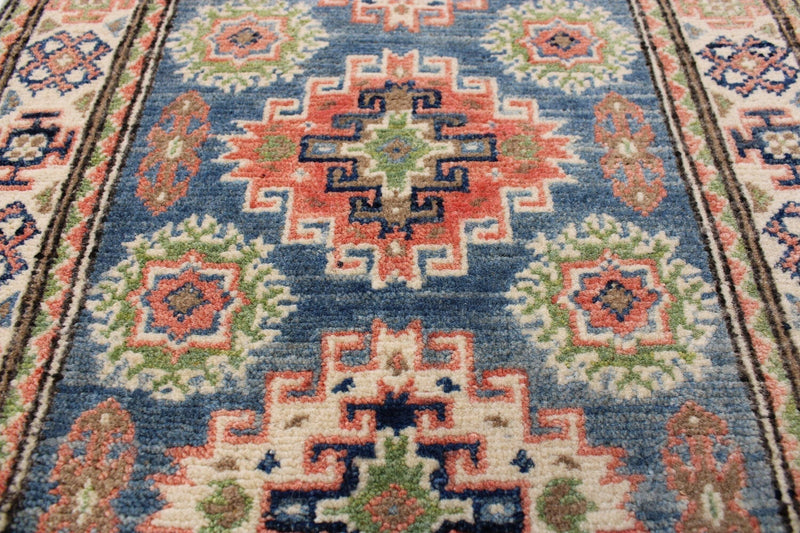 1'10" x 2'10" Kazak Hand Knotted Rug