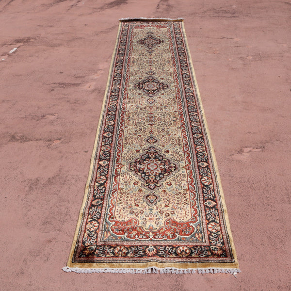 Jammu Kashmir Runner, Oriental Runner, Hand Knotted Wool Runner