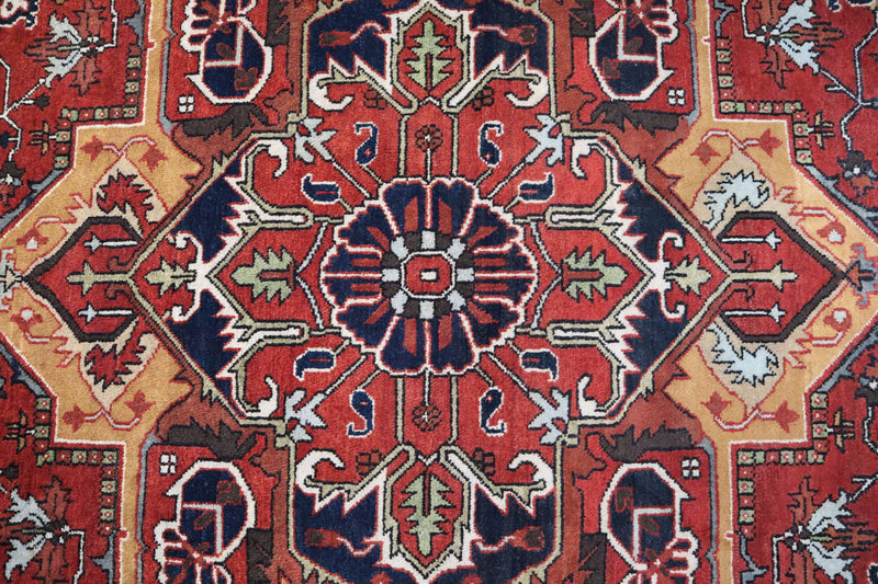 Rust Serapi Rug, Traditional Wool Rug, Hand Knotted Area Rug