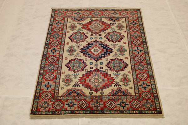 Multi colored area rugs, Kazak Rugs, Tribal Rugs, Living Room Rug Size, Rug In Kitchen