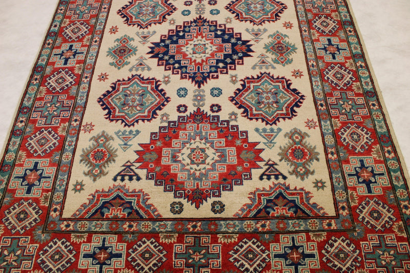 Multi colored area rugs, Kazak Rugs, Tribal Rugs, Living Room Rug Size, Rug In Kitchen