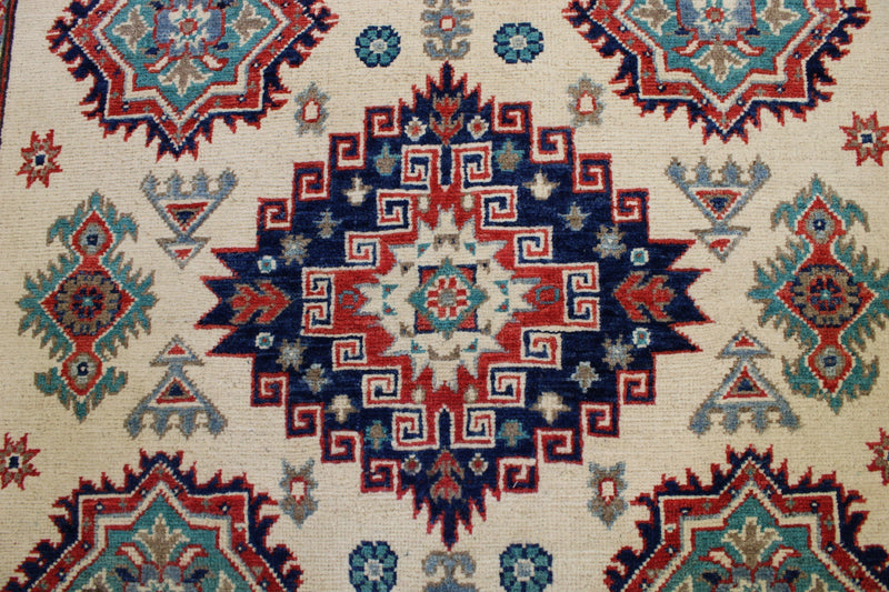 Multi colored area rugs, Kazak Rugs, Tribal Rugs, Living Room Rug Size, Rug In Kitchen