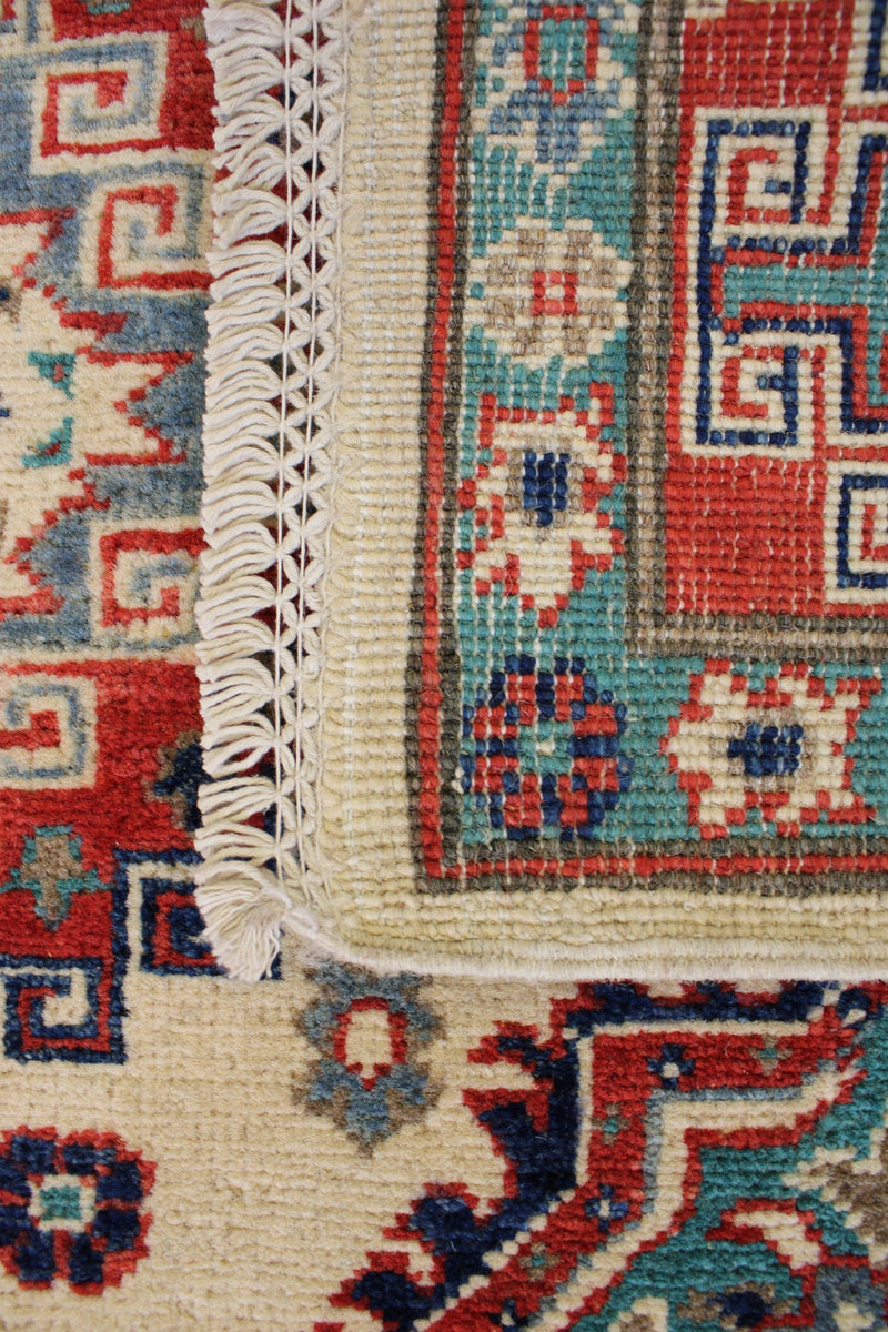 Multi colored area rugs, Kazak Rugs, Tribal Rugs, Living Room Rug Size, Rug In Kitchen