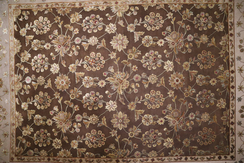 Silk Flower Rug, Persian Design Rug, Vegetable Dye Rug, Authentic Persian Rugs